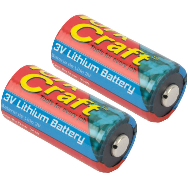 Battery cr123a 3v lithium  x2 per card (moq 6)