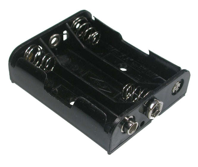 Battery holder 3xaa iii black need snap bh331-4b6