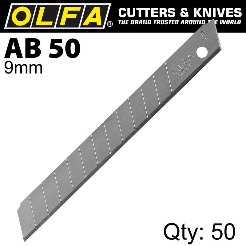 Olfa blades ab-50 50/pack 9mm