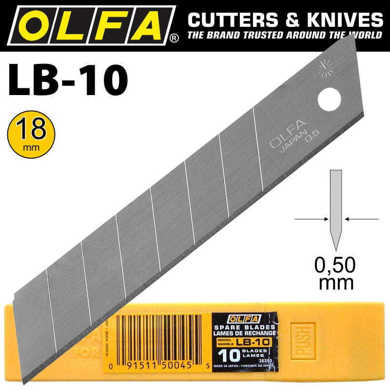 Olfa blades lb-10 10/pack 18mm