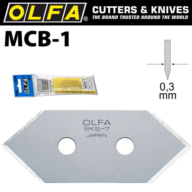 Olfa blades mcb-1 5/pack 20mm