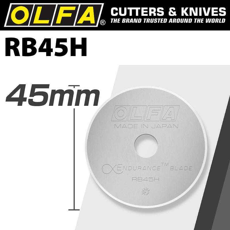 Olfa endurance blade for rotary cutter rb45-1 1/pack 45mm
