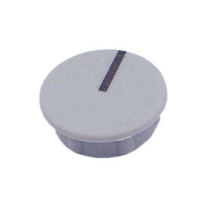 Cap for collet knob grey with black strip c151-gry