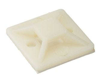 Cable tie adhesive mount 20x20mm white - debulk hq-20
