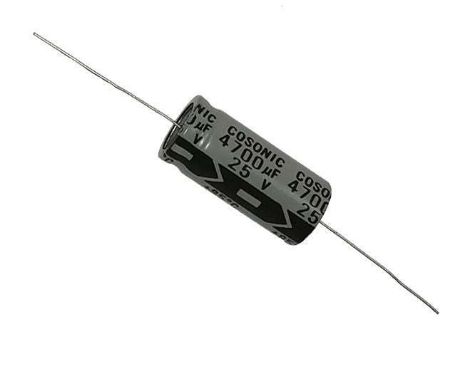 Electrolytic capacitor axial 4700uf 25v 40x18mm t472m25v40x18