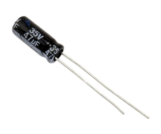 Electrolytic capacitor radial 47uf 35v st 5x11 p=2 ecr470m35ba 5x11
