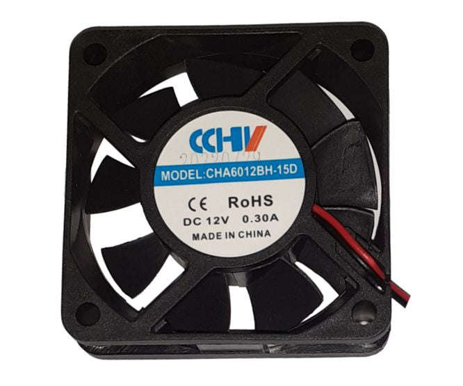 12vdc axial fan 60sqx15mm ball 22cfm 0.3a lead cha6012bh-15d