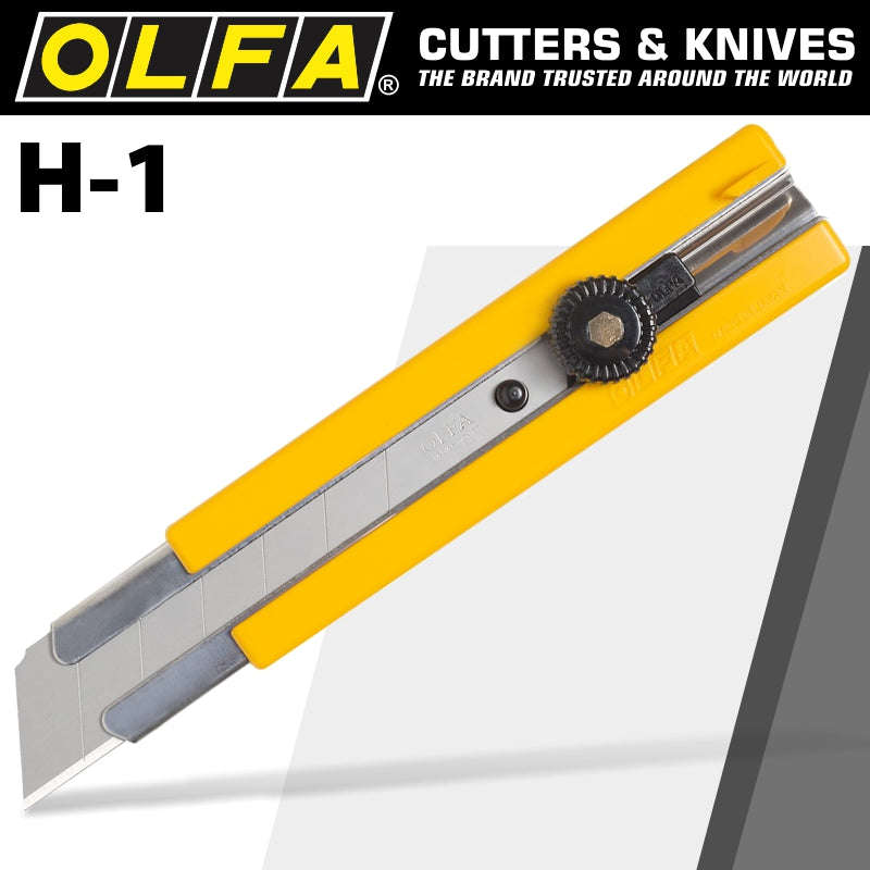 Olfa cutter model h-1 extra heavy duty snap off knife cutter 25mm