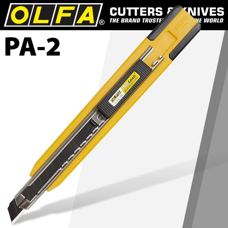 Olfa pro load multi blade auto load cutter snap off knife cutter 9mm