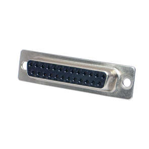 Socket d-sub 25w panel mnt solder metal 25sckns