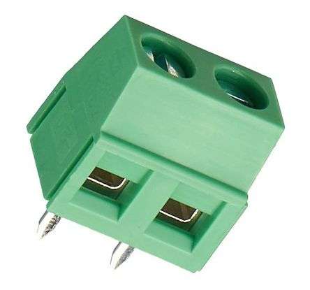 Terminal r/c 2w pitch=5mm h=10mm green dg127-5.0-02p-14-00a(h)