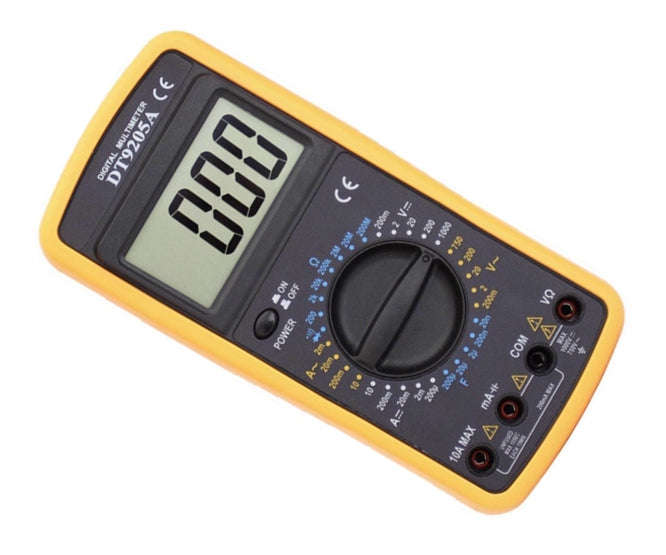 Hand held digital multimeter 10a cat ii 600v dt9205a(ce)