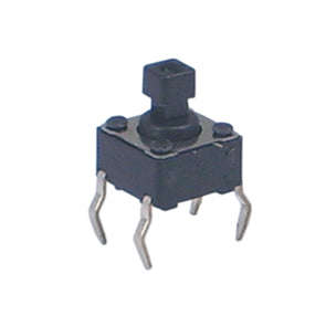Pcb tactile switch 6x6mm h=7.3mm black dts-644k