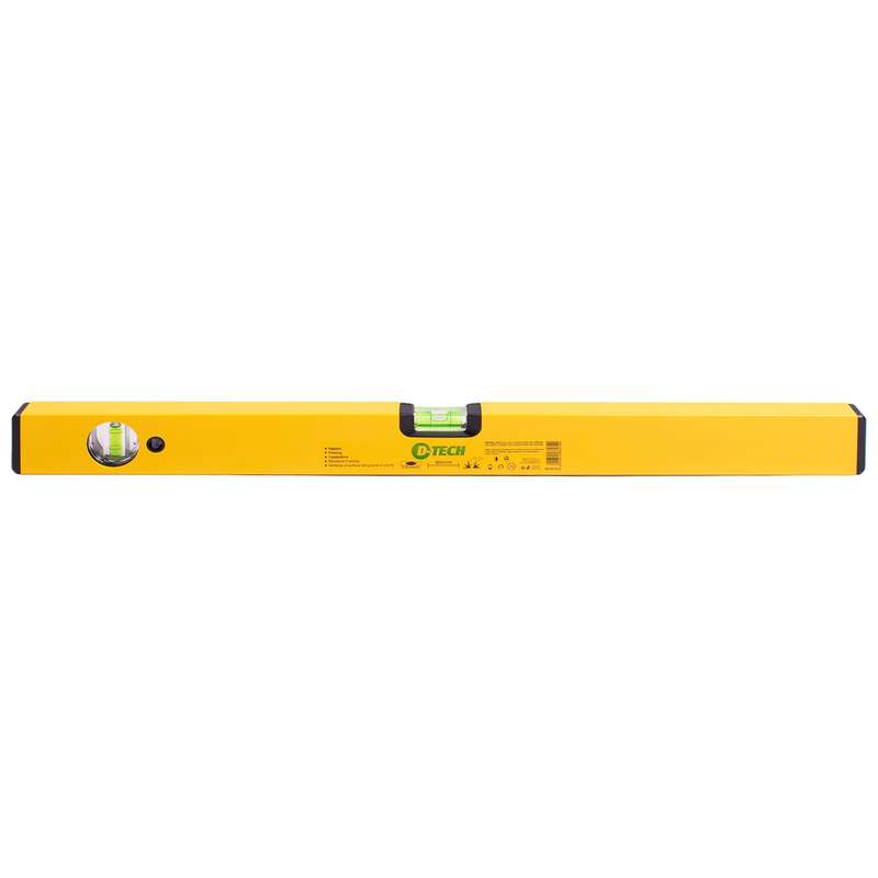 Spirit level box 600mm x 1.4mm 2 x vial 0.5mm accur. alum.