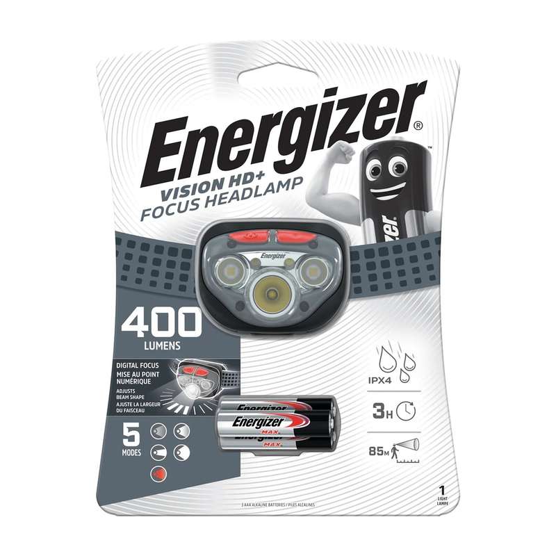 Energizer 400lum vision hd plus focus headlight grey