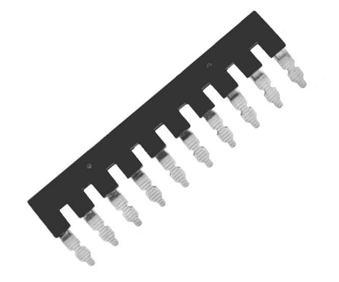 Bridge / link 10w black for din terminals p=5.2mm eb10-5-13-00z(h)
