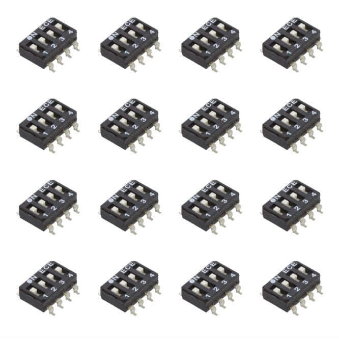 Dip switch smd 04p low profile actuator - 51/tube esd104ltz