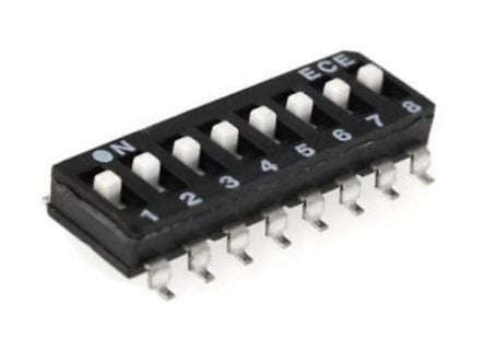 Dip switch smd 08p extend act esd108e