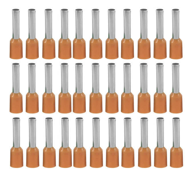 Bootlace ferrule orange 4mm 2.8x12 1k/b evn4012-or