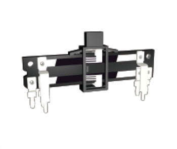 Pot slide lin 200k t=20mm dual f-2072-b200k-4cstfp