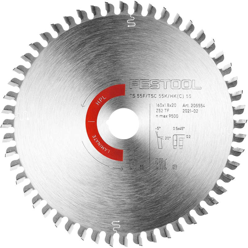 Saw blade laminate hw160 x1.8x20 tf52