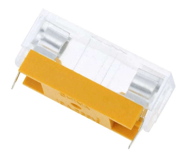Fuse holder 5x20 pcb with clear cover - debulk 210552
