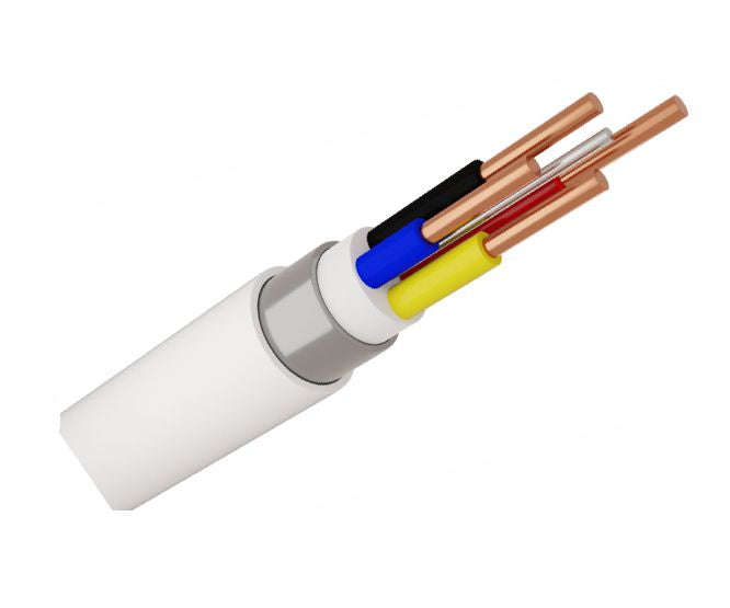 Surfix cable 4.0mm2 4c+earth rnd white-open roll gsfc4.0c04cswwgc1