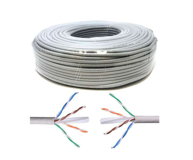 Cat6e utp ethernet cable cca 8c solid grey - debulk h726utps-gy