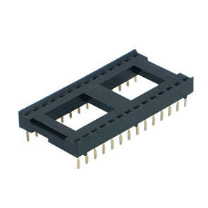 Ic socket dil 0.6 d-leaf 28w gold plated icl-286-s7-g
