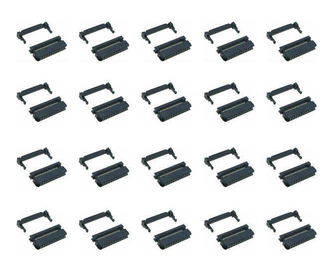 Socket idc 20w w/strain-relief - 108/tray isc20-a1