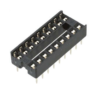 Ic socket dil 0.3" 18w std d-leaf narow open iss18t1-03-rh *dbk*