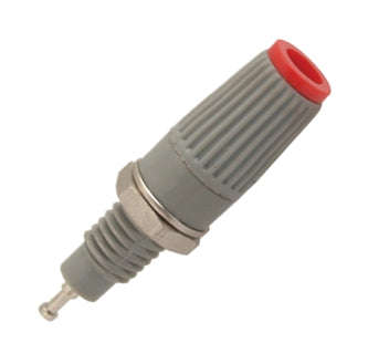 Socket banana 4mm grey/rd 43mm k210-rd