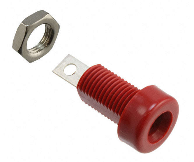 Socket banana 4mm red solder k214-red