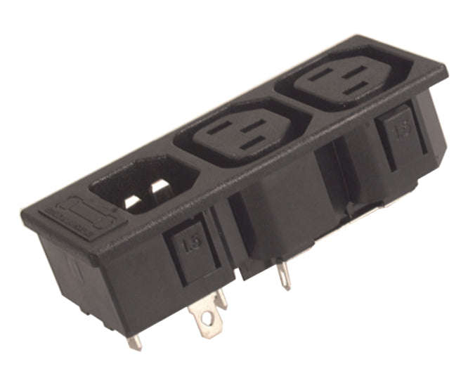 C13 2xiec socket + c14 iec plug iec connector k241560