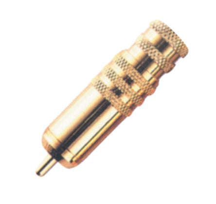 Plug rca in-line red metal gold k29329t  (6/7/8mm)