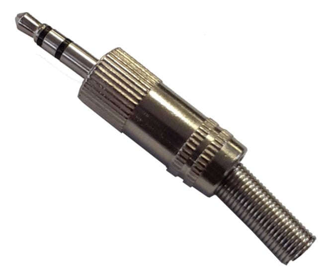 3.5mm stereo plug metal with coil sleeve 210732