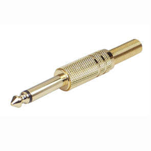 Plug 6.3 mono met sleeve gold k305c