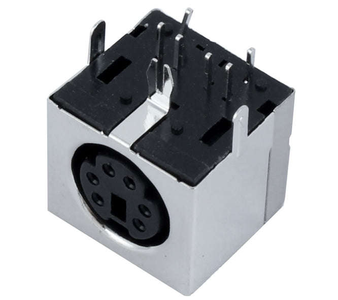 Socket mini-din 6w r/a pcb mount k3715f *a*