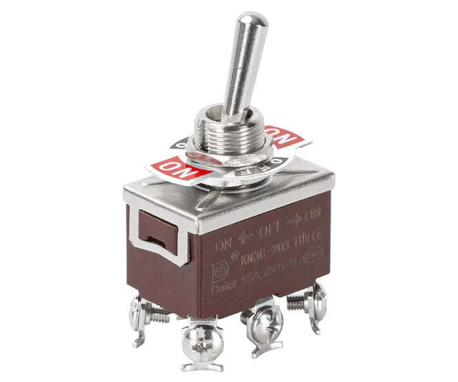 Large toggle switch dpdt on-off-on screw terminal kn3c-203