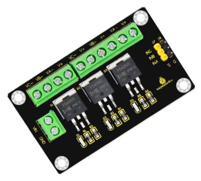 3-ch mosfet driver / relay board 30a 100v ks0449
