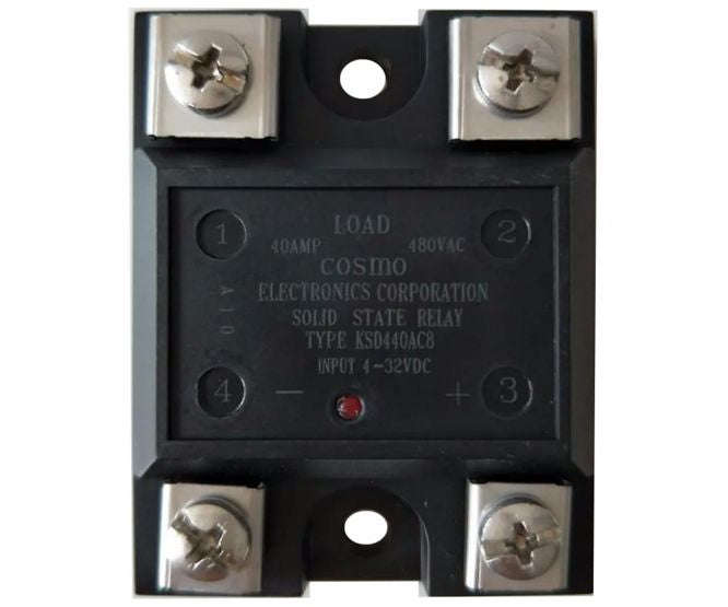 Solid state relay dc-dc i=4-32v o=75-480v @ 40a ksd440ac8