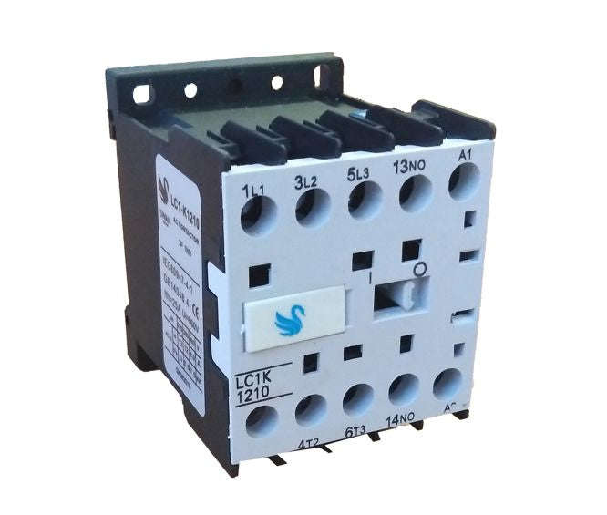 Ac contactor 12a 24vac coil 3p, 3-n.o & 1-n.o aux lc1-k1210-24v