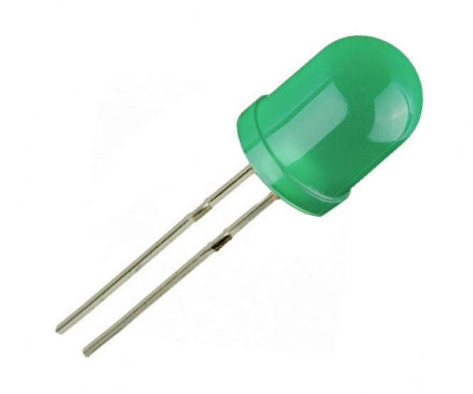 Led 10mm round green diffused 50mcd flashing 60d bug01d