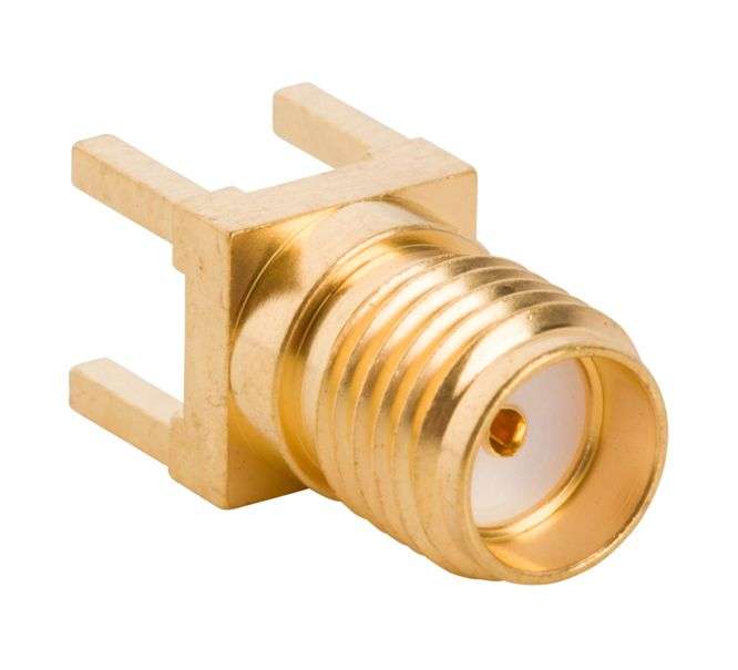 Sma-socket pcb mount str 4-cnr, gold pin m501310z