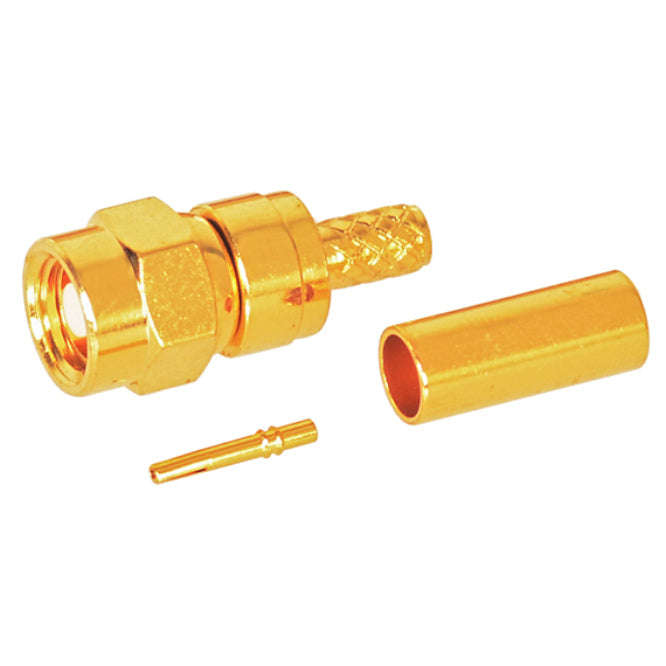 Smc plug crimp type connector rg174u gold plated m52000p