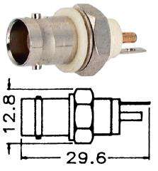 Socket bnc solder b/head insul m5565