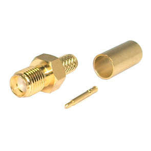 Sma-socket(reverse) crimp rg58 5mm, gold m579602l