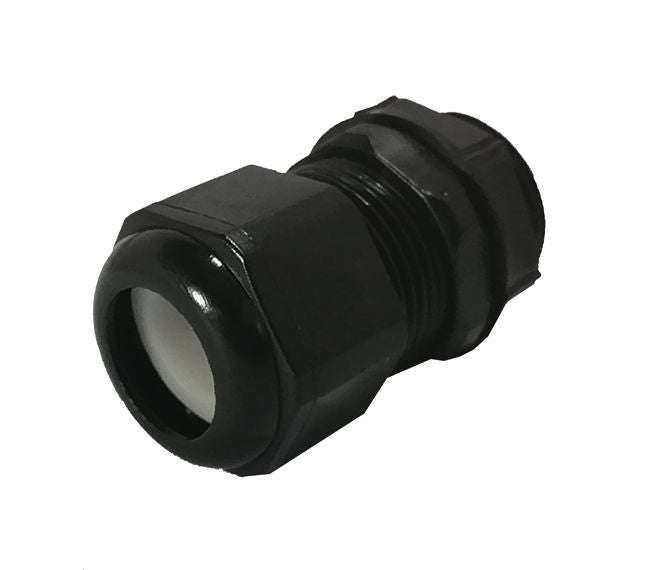 Black compression gland ph=16mm cab=4-8mm l=12mm pg9l-black