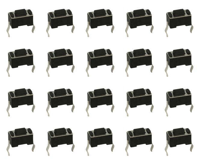 Pcb tactile switch 4x6 2-pin h=5.0 - 1kp/bag mts-1101a-250gf
