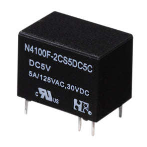 Relay spdt 3a 5v rect 6 pin n4100chs3dc5ac